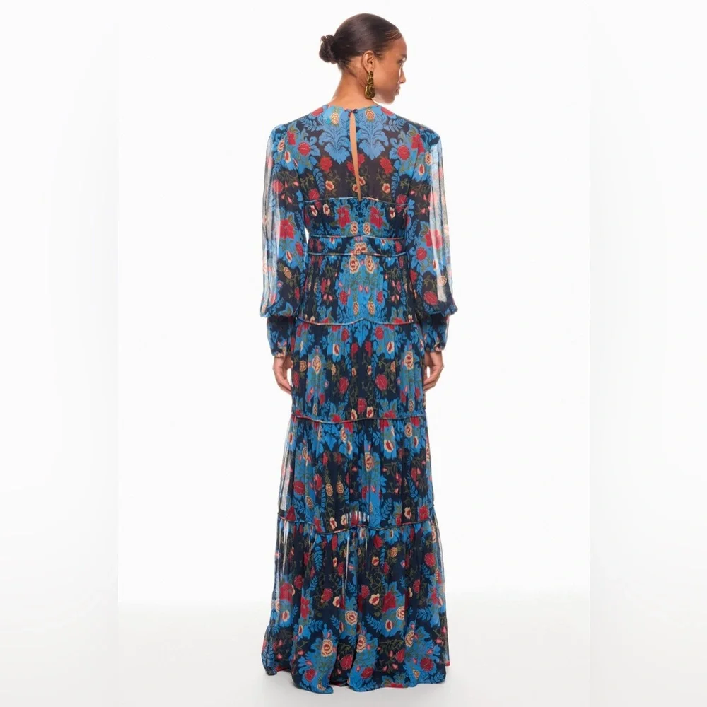 ❗️SOLD❗️Farm Rio Arabesque Floral Blue Maxi Dress - Picture 3 of 9